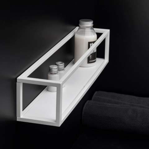 TOWEL RACK WITH SHELF & BASKET