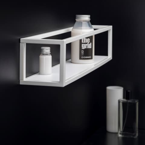 TOWEL RACK WITH SHELF & BASKET