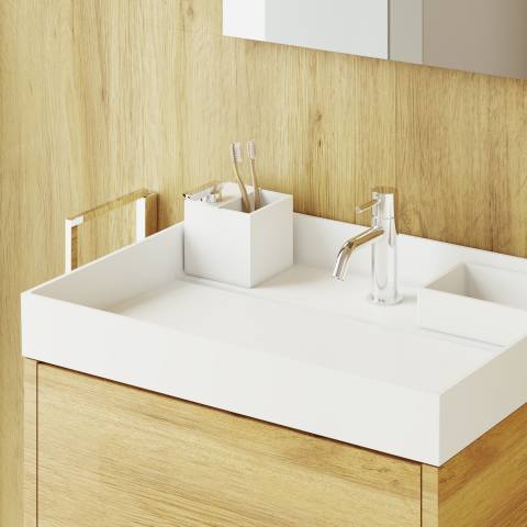 FREE-STANDING SOAP DISPENSER (385ML) + BRUSH-HOLDER