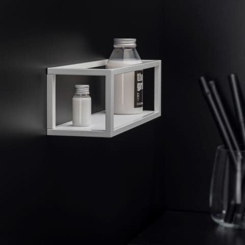 TOWEL RACK WITH SHELF & BASKET