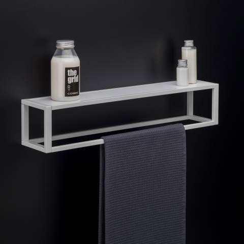 TOWEL RACK WITH SHELF & BASKET
