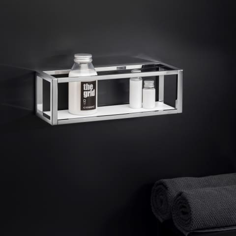 TOWEL RACK WITH SHELF & BASKET