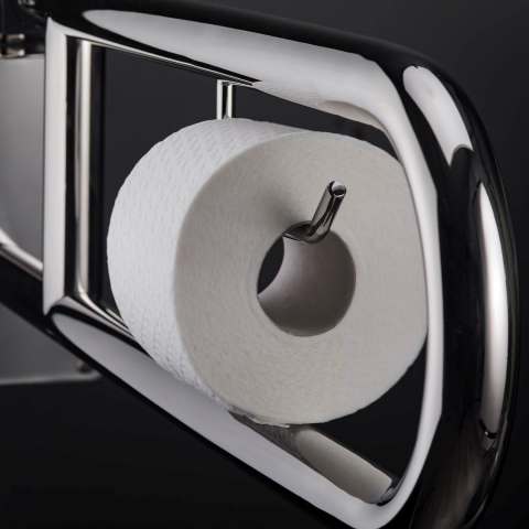 HINGED GRAB BAR WITH PAPER HOLDER