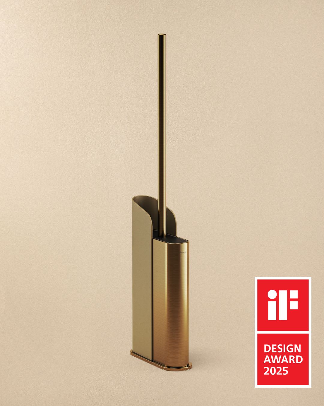 Floor/wall toilet brush holder