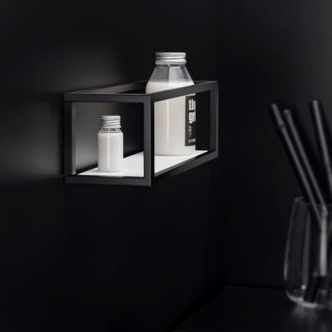 TOWEL RACK WITH SHELF & BASKET