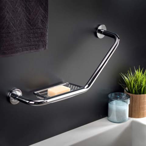 GRAB RAIL & RIGHT SOAP DISH