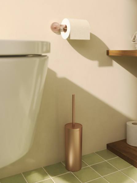 Floor/wall toilet brush holder